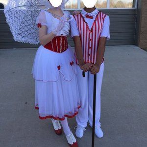 Marry Poppins Costume small adult & shoes